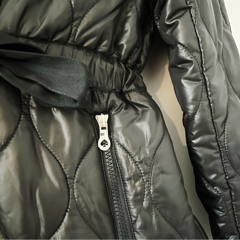 NWT Kate Spade New York Quilted Short Belter Puffer Jacket with Rollout Hood - Picture 8 of 10